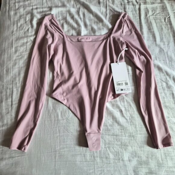 NWT Lululemon Rose blush Wundermost long-sleeved Bodysuit - Picture 3 of 3